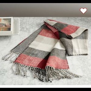 POTTERY BARN Whitaker Reversible Plaid Scarf